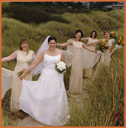 bridal party photos at the beach with Jim Stoffer Photography