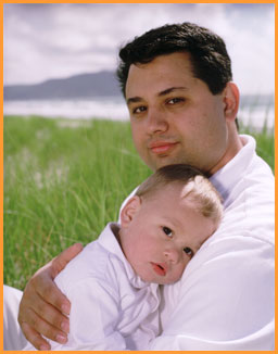 father son portrait by Jim Stoffer photographer, Oregon coast, USA